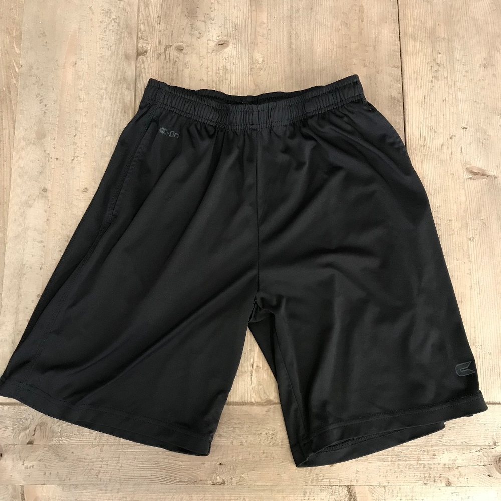 Black Drawstring Athletic Shorts